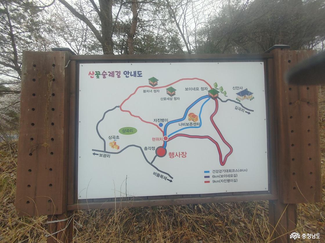 산꽃 둘레길 안내판