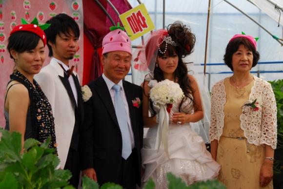 일본연예인 이찌코히메상 논산딸기밭서 결혼식