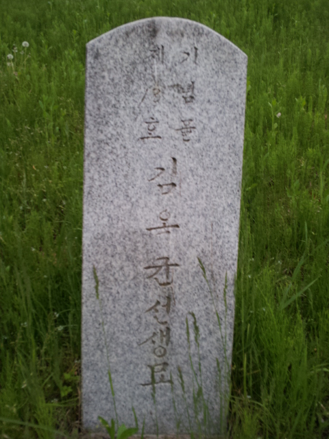 선생의 묘지 표지석