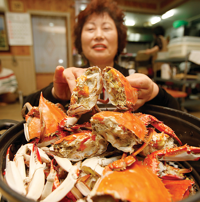 Blue Crab a leading local food of Taean