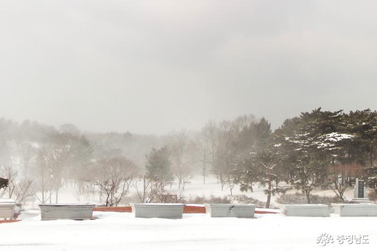 눈덮힌독립기념관의겨울풍경 4