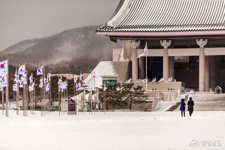 눈덮힌독립기념관의겨울풍경 10