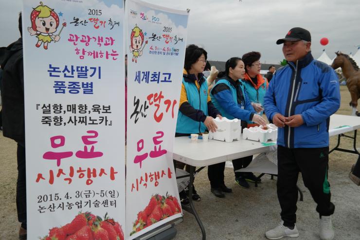 2015 논산 딸기축제 무료 시식 코너