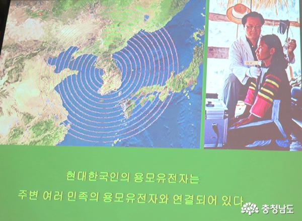 한국인의 용모유전자 연결 고리 지역 표시