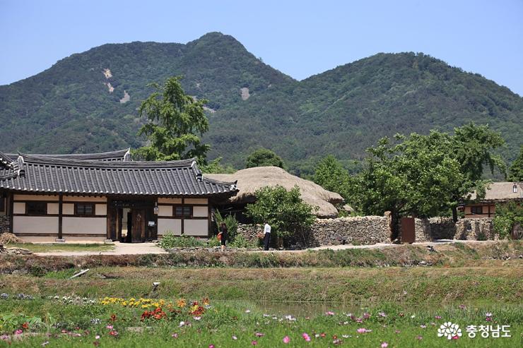 아산 외암민속마을의 늦봄 사진