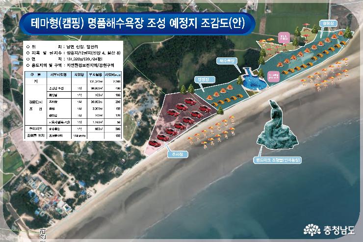 몽산포해수욕장, 대한민국 대표 국민 야영단지 들어선다.