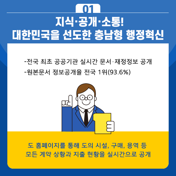지식·공개·소통! 대한민국을 선도한 충남형 행정혁신