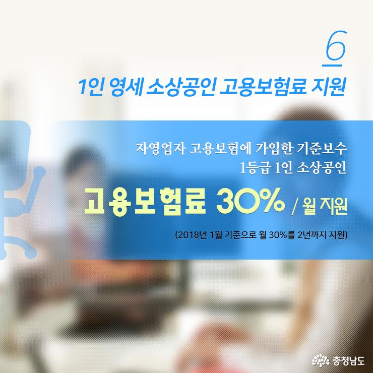 6. 1인 영세 소상공인 고용보험료 지원