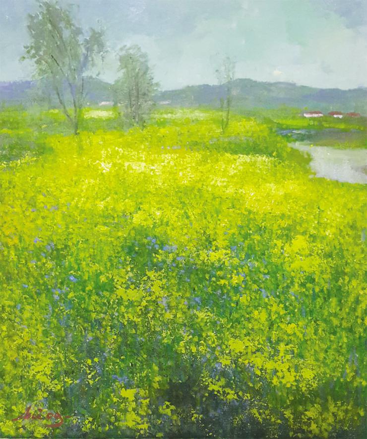 작품명 : 봄이오는소리, Oil on canvas, 2017