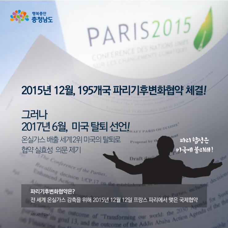 2015년12월, 195개국 파리기후변화협약 체결