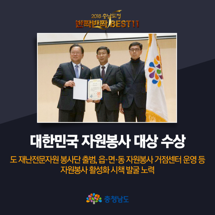 대한민국 자원봉사 대상 수상