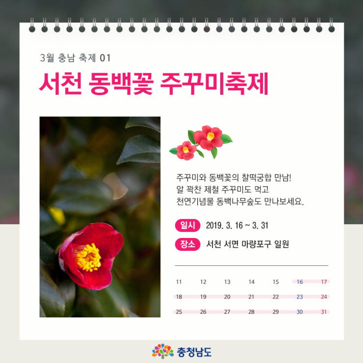 서천 동백꽃 주꾸미 축제 - 정보