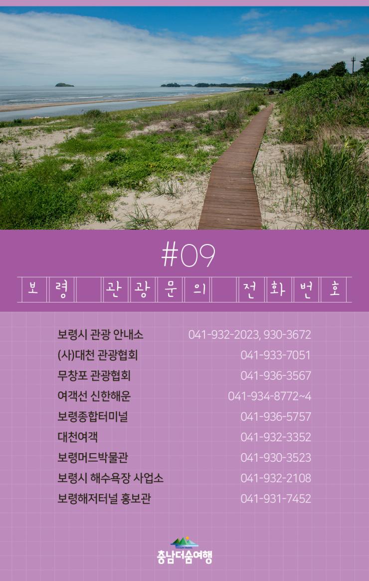 충남더숨여행-보령 소황사구 관광문의 전화번호