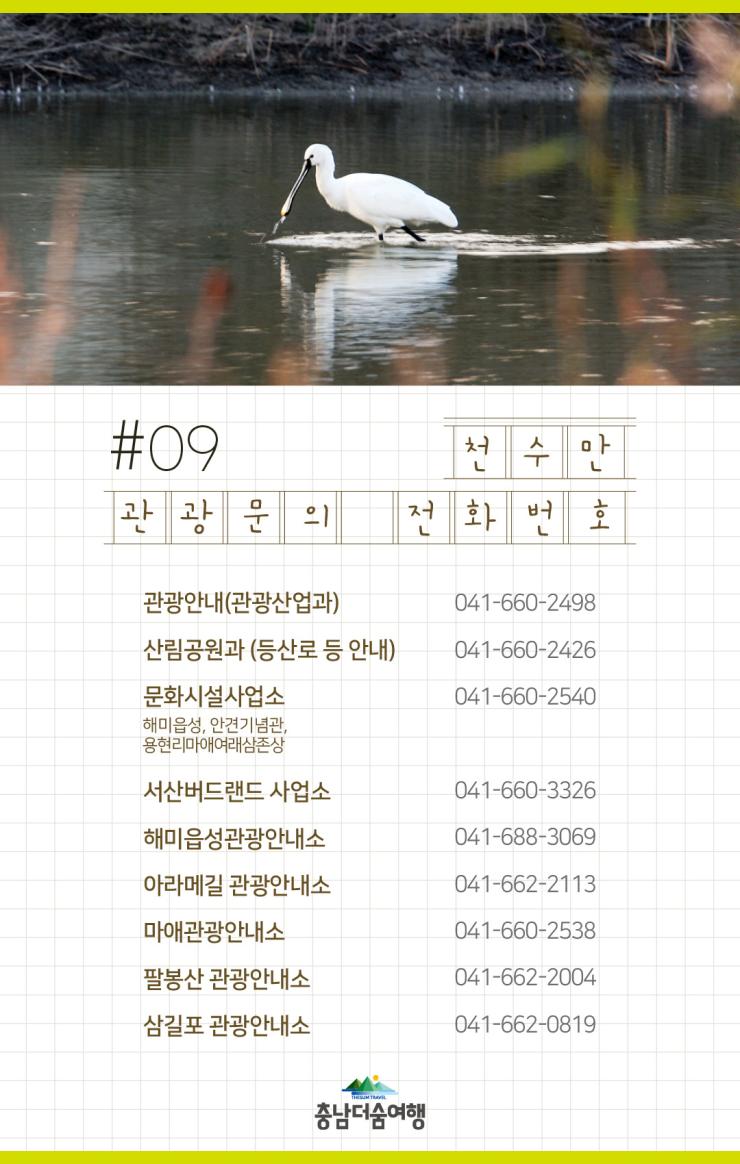 충남더숨여행-서산 천수만 관광문의 전화번호