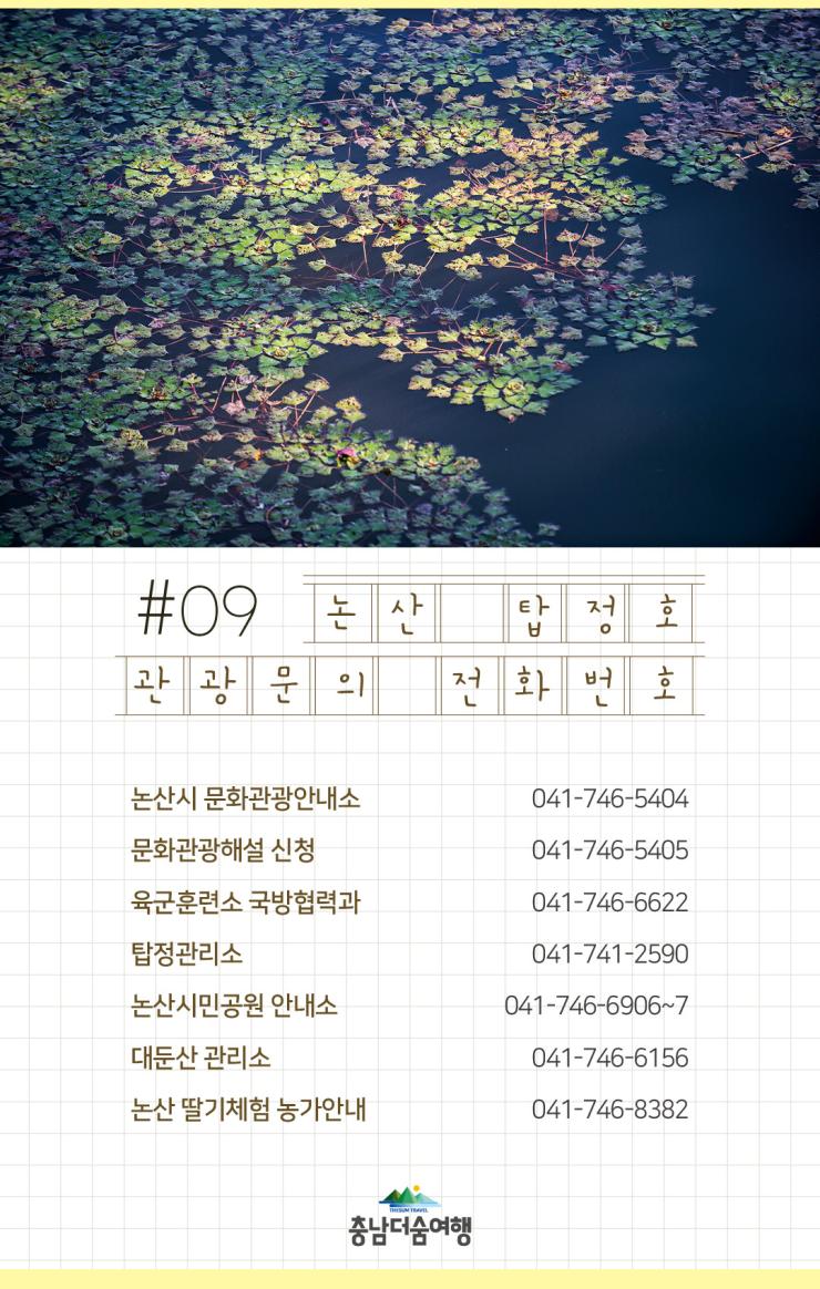 충남더숨여행-논산 탑정호 관광문의 전화번호
