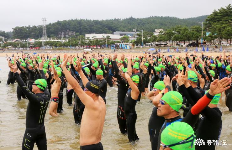 만리포해변을수놓은바다수영대회 9
