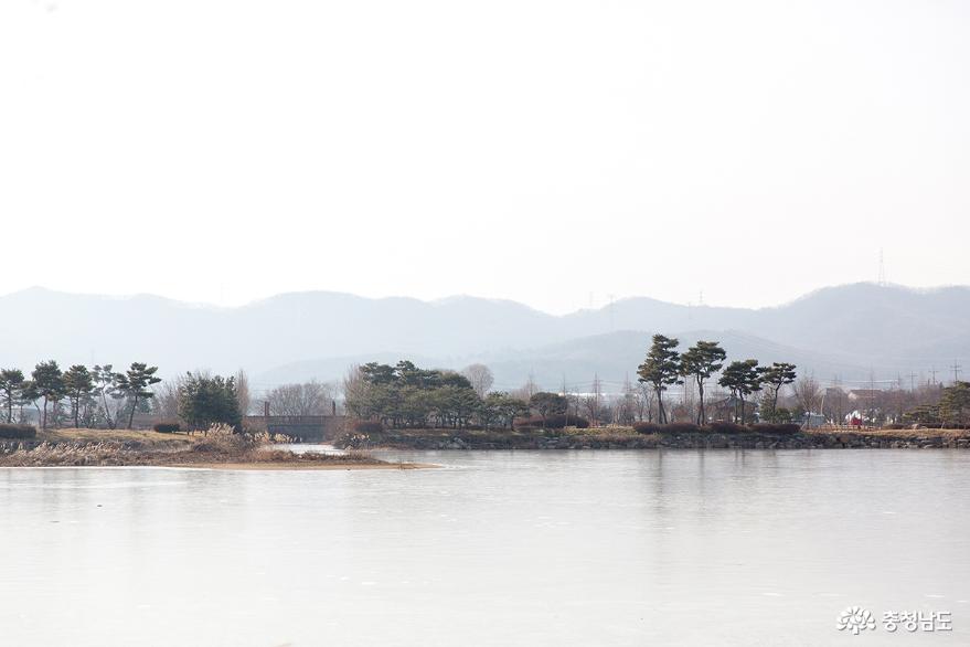 자연경관이 수려한 아산 신정호의 겨울 사진