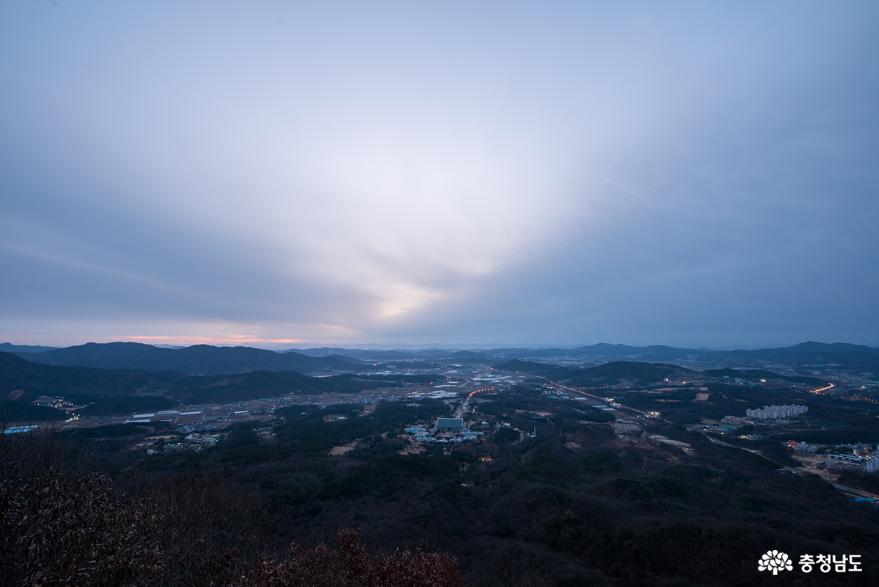 천안 일출명소 흑성산 전망대 겨울 아침 풍경