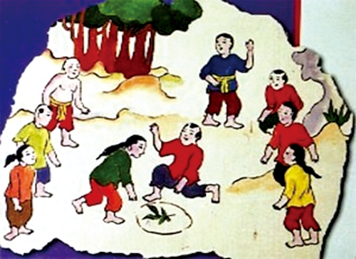 베트남 골목놀이 끕거의 놀이장면
