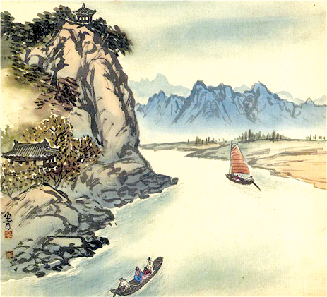 낙화암-운보 김기창(1913~2001) 作 /부여군 제공