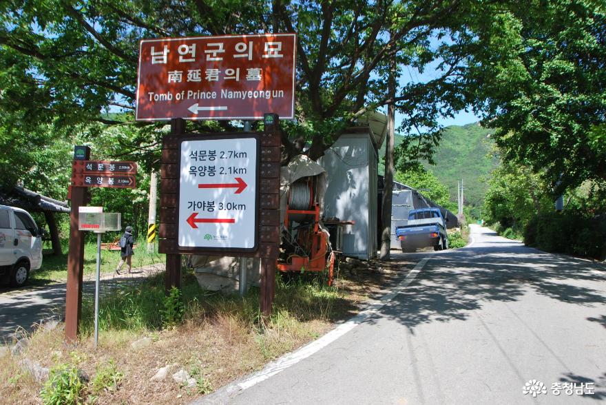 가야산에 위치한 남원군 묘 가는 길
