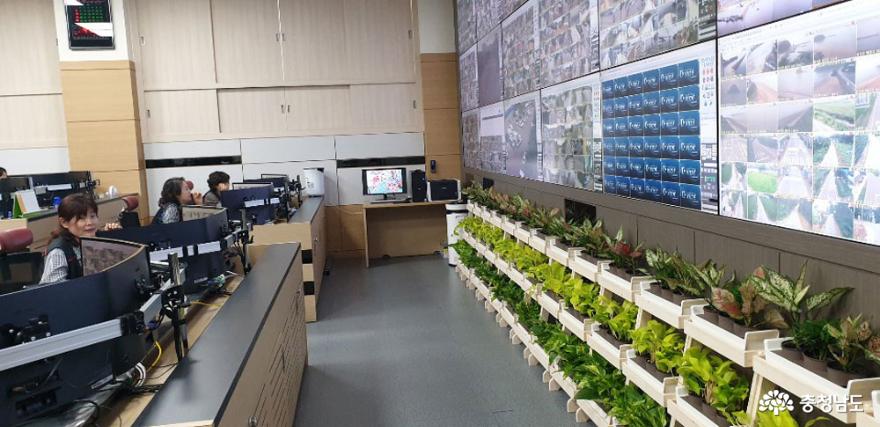 상쾌해진 CCTV통합관제센터… 비결은 공기정화식물