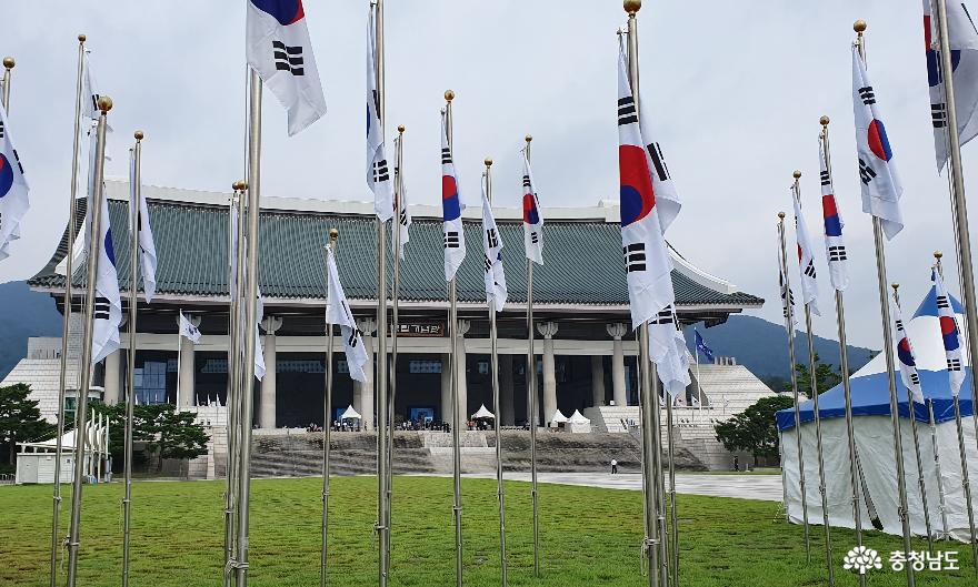 제75주년 광복절기념식이 열린 독립기념관 겨례의집.