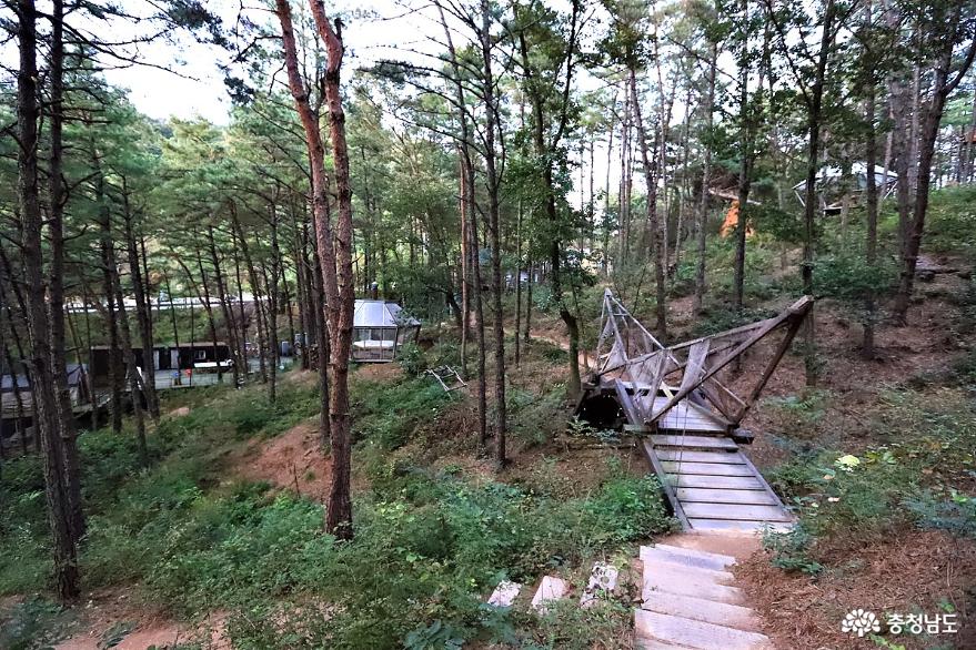 공주 연미산에서 설치미술 보며 '안구정화' 사진