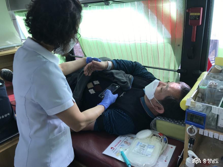 부여군시설관리공단, 코로나19 극복 헌혈 동참 사진