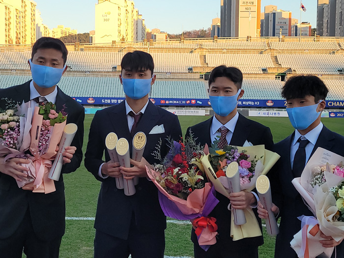 천안시축구단, K3리그 개인상 부문 휩쓸어…리그 최고의 팀 입증