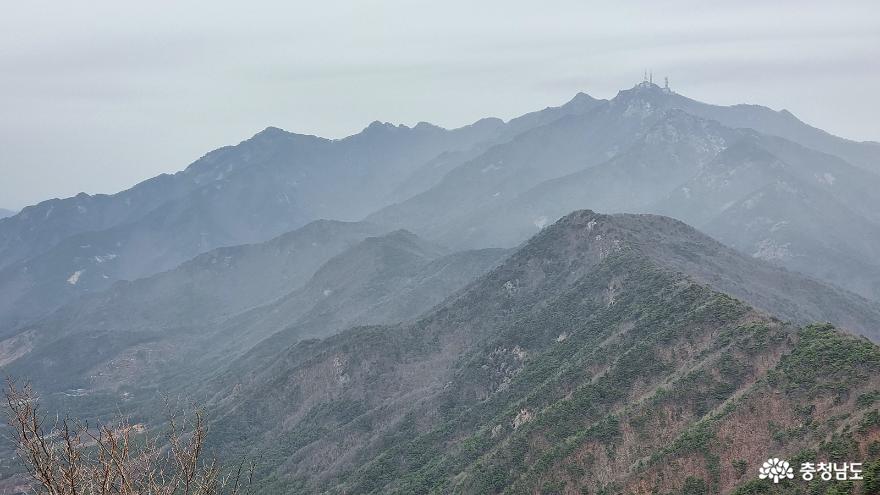 조망이 좋은 계룡산 산줄기 향적산에 올라 사진