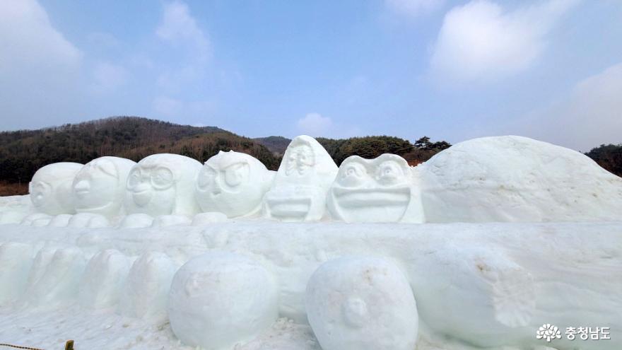 겨울왕국으로변한청양알프스마을칠갑산얼음분수축제 8