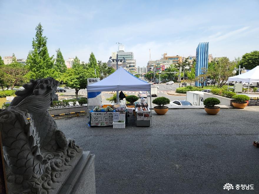 충청로컬푸드마켓이 열리는 대전 서구 갈마동의 대전일보사 앞