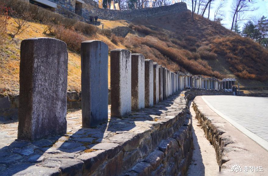 공주 공산성 금서루 입구 비석군