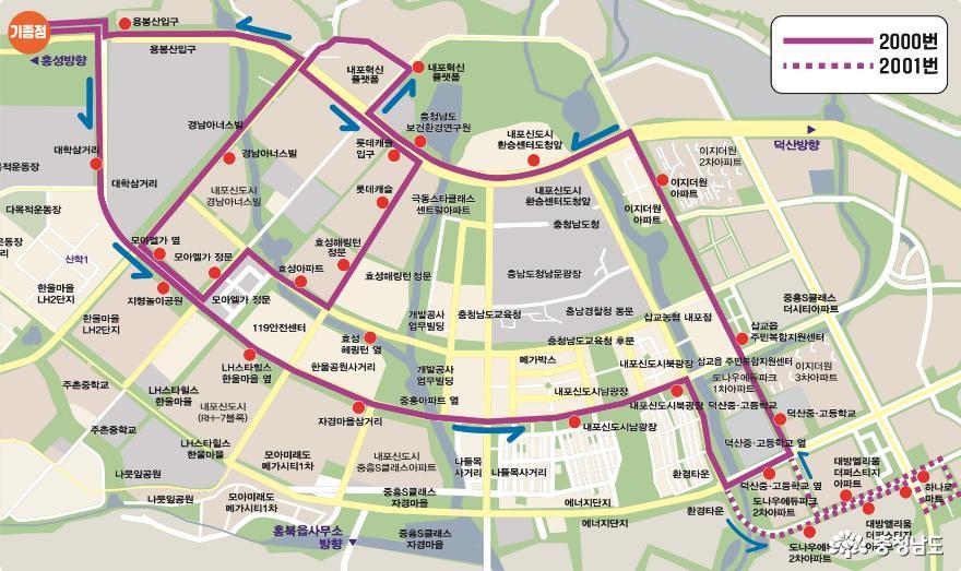 内浦新都市循環バスの路線変更：2000番台