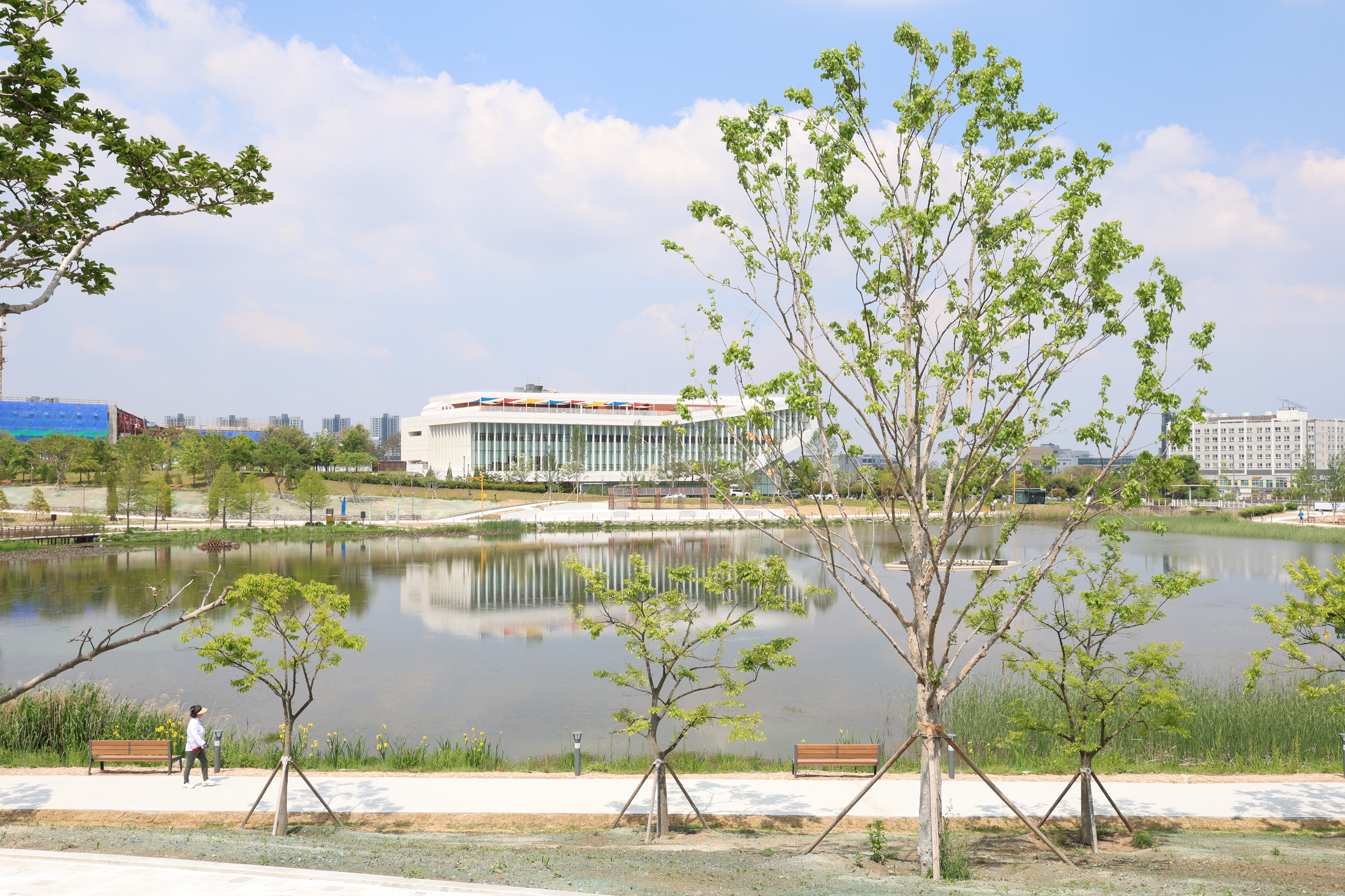 자미원 연못 분수