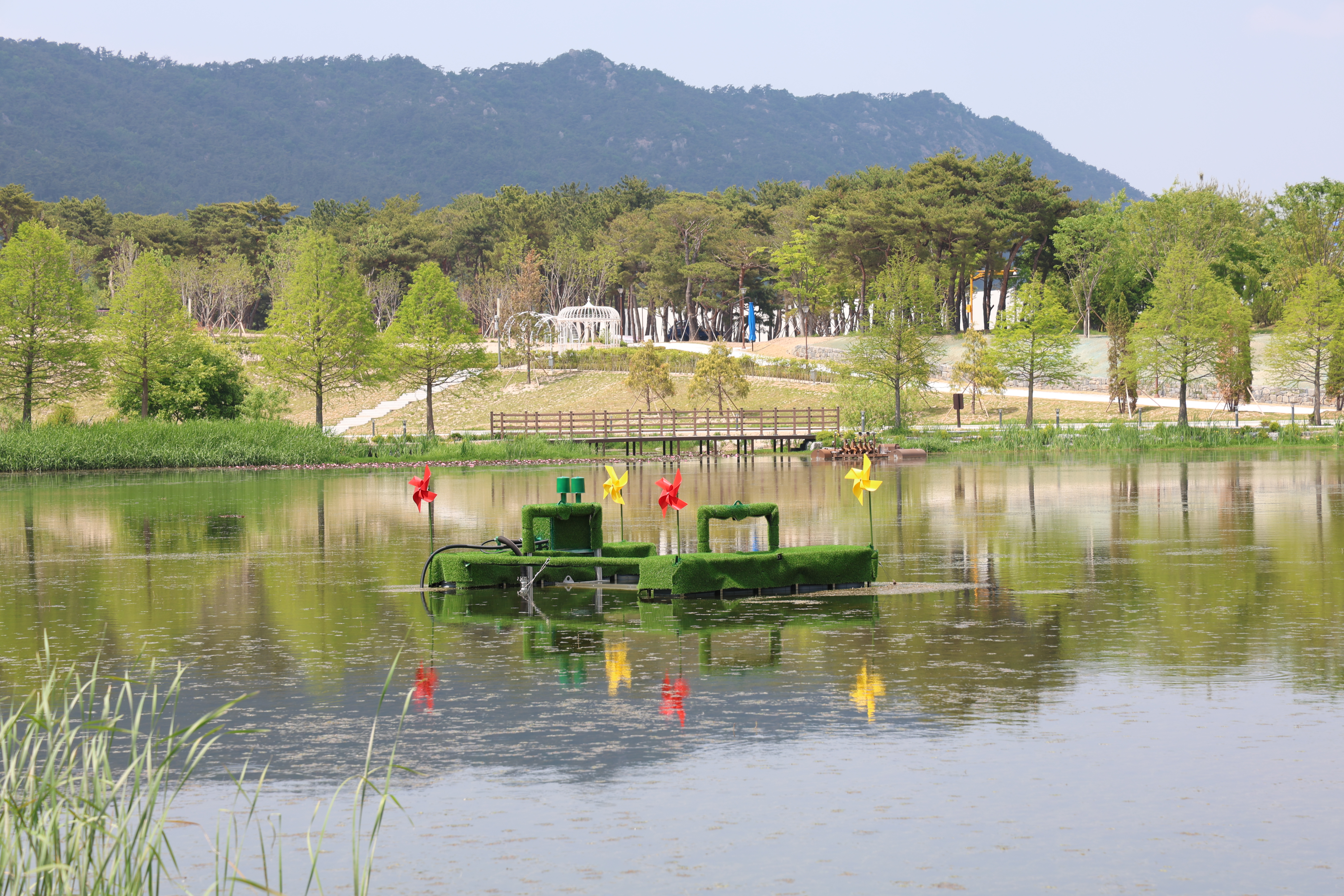 자미원 연못 분수