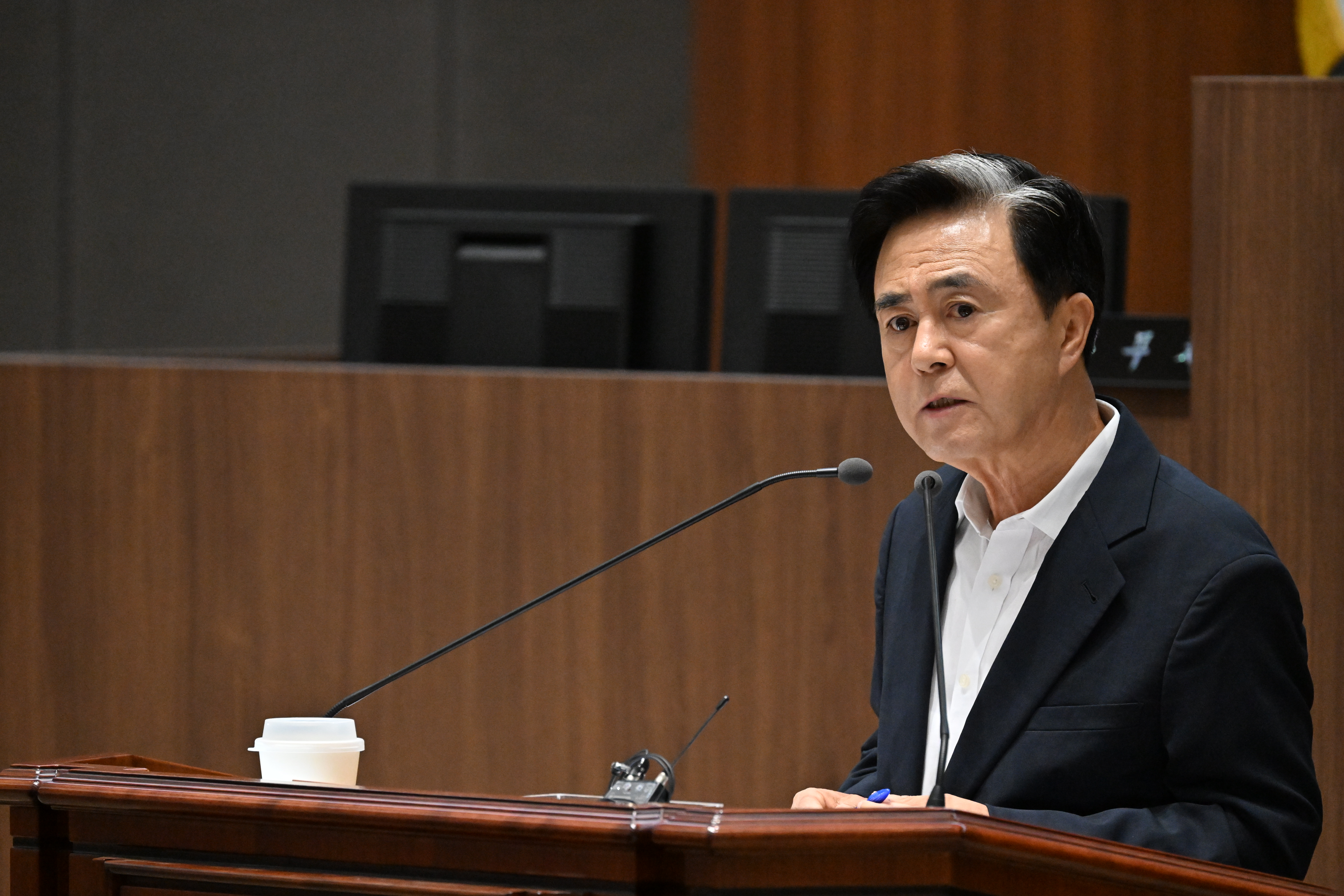 김태흠 도지사는 9일 충남도의회 본회의장에서 열린 '제361회 충남도의회 임시회 제2차 도정질문'에 참석했다. 관련사진 3
