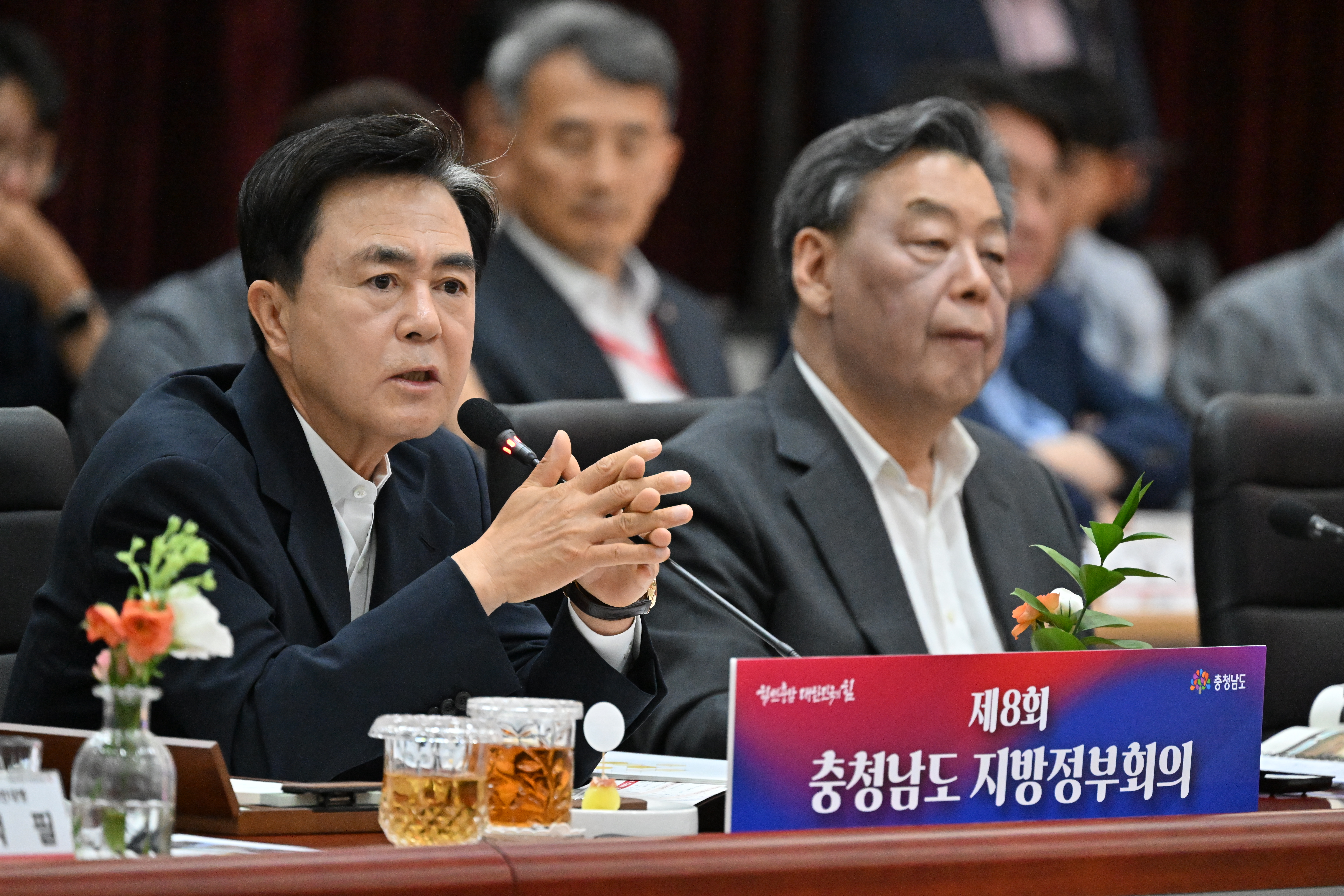 김태흠 도지사는 9일 도청 대회의실에서 ‘제8회 충남도 지방정부회의’를 주재했다. 관련사진 2