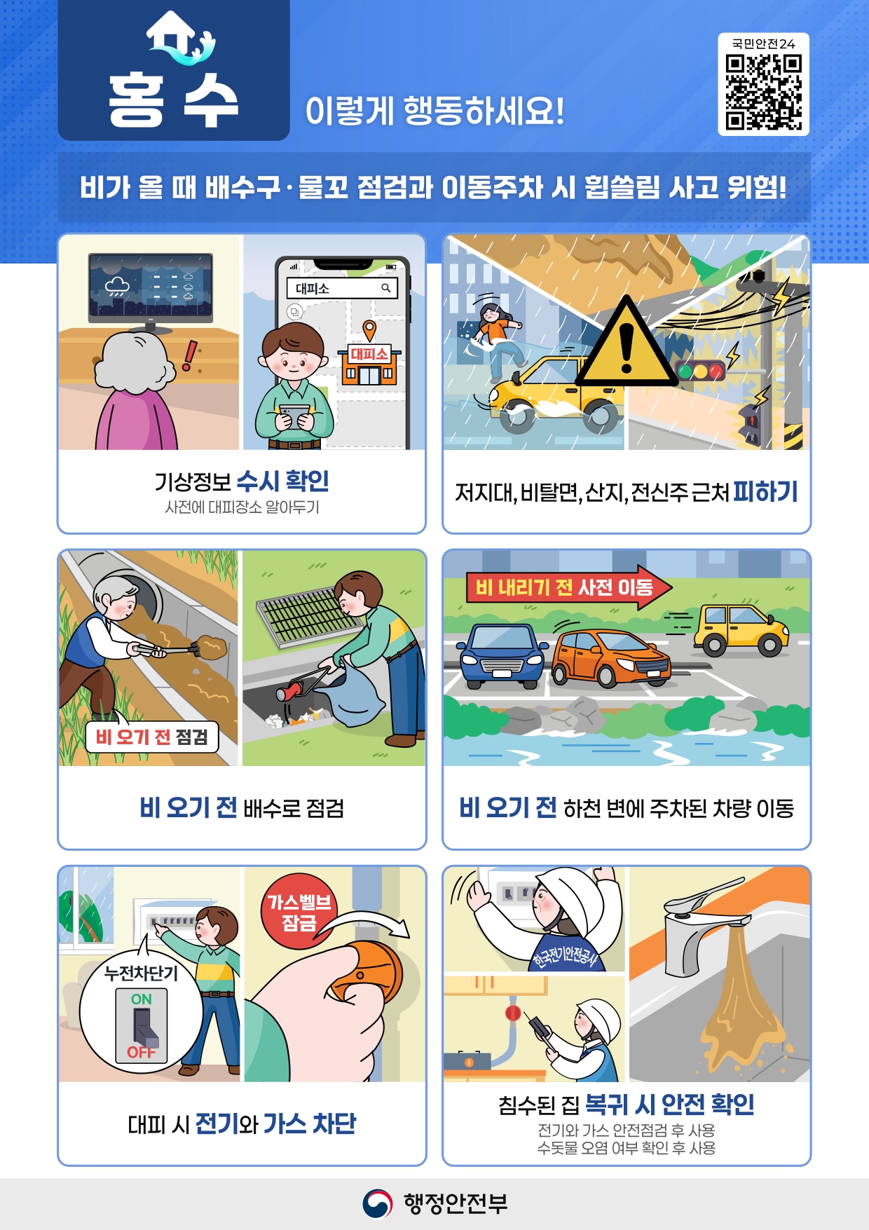 [홍수] 여름철 풍수해 국민행동요령