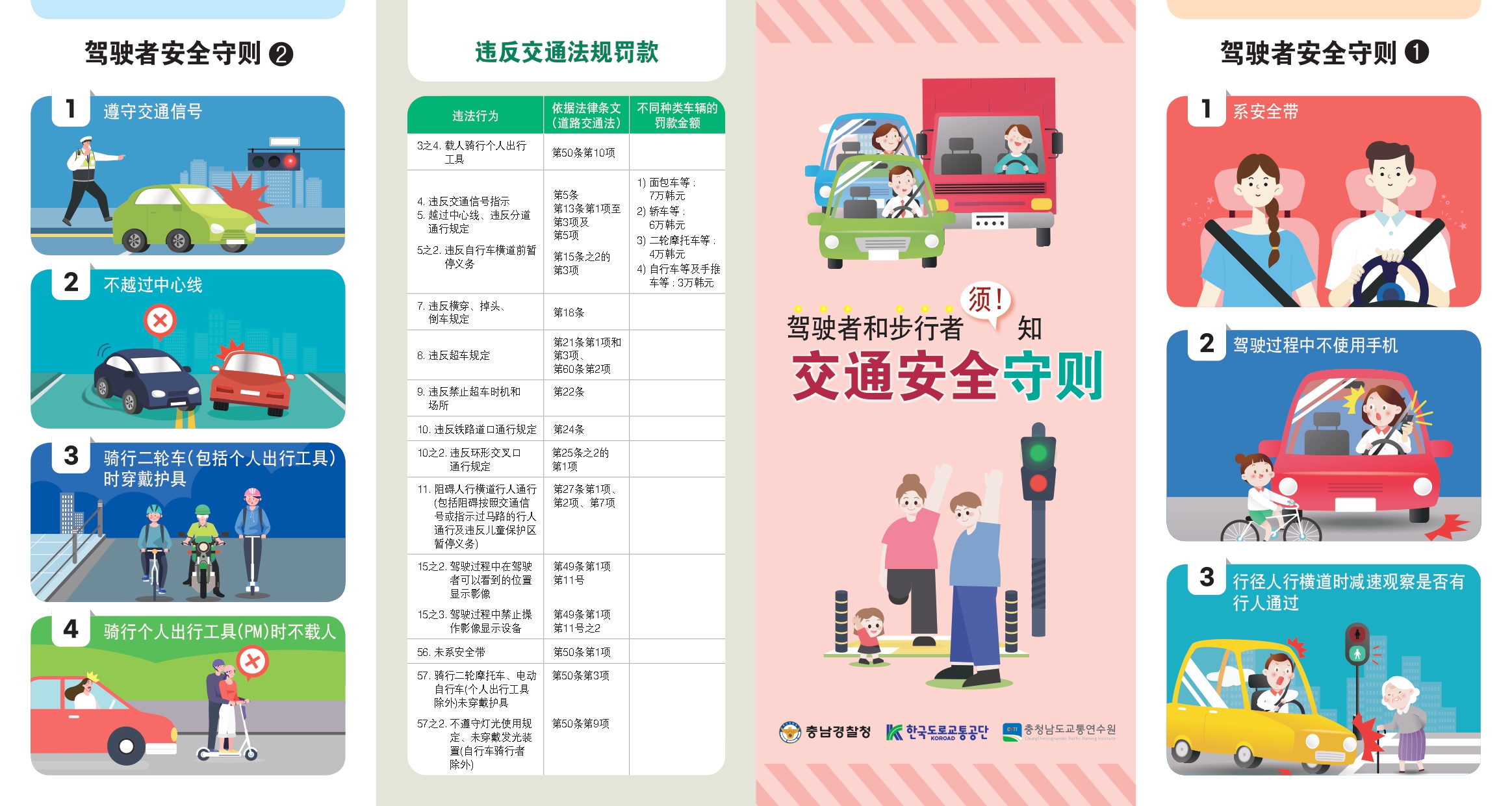 [충남경찰청] 운전자, 보행자가 알아야할 교통안전 수칙(중국어)