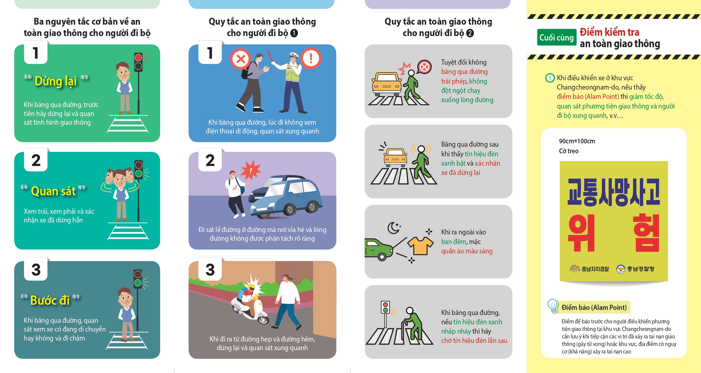 [충남경찰청] 운전자, 보행자가 알아야할 교통안전 수칙(베트남어) 관련사진 2