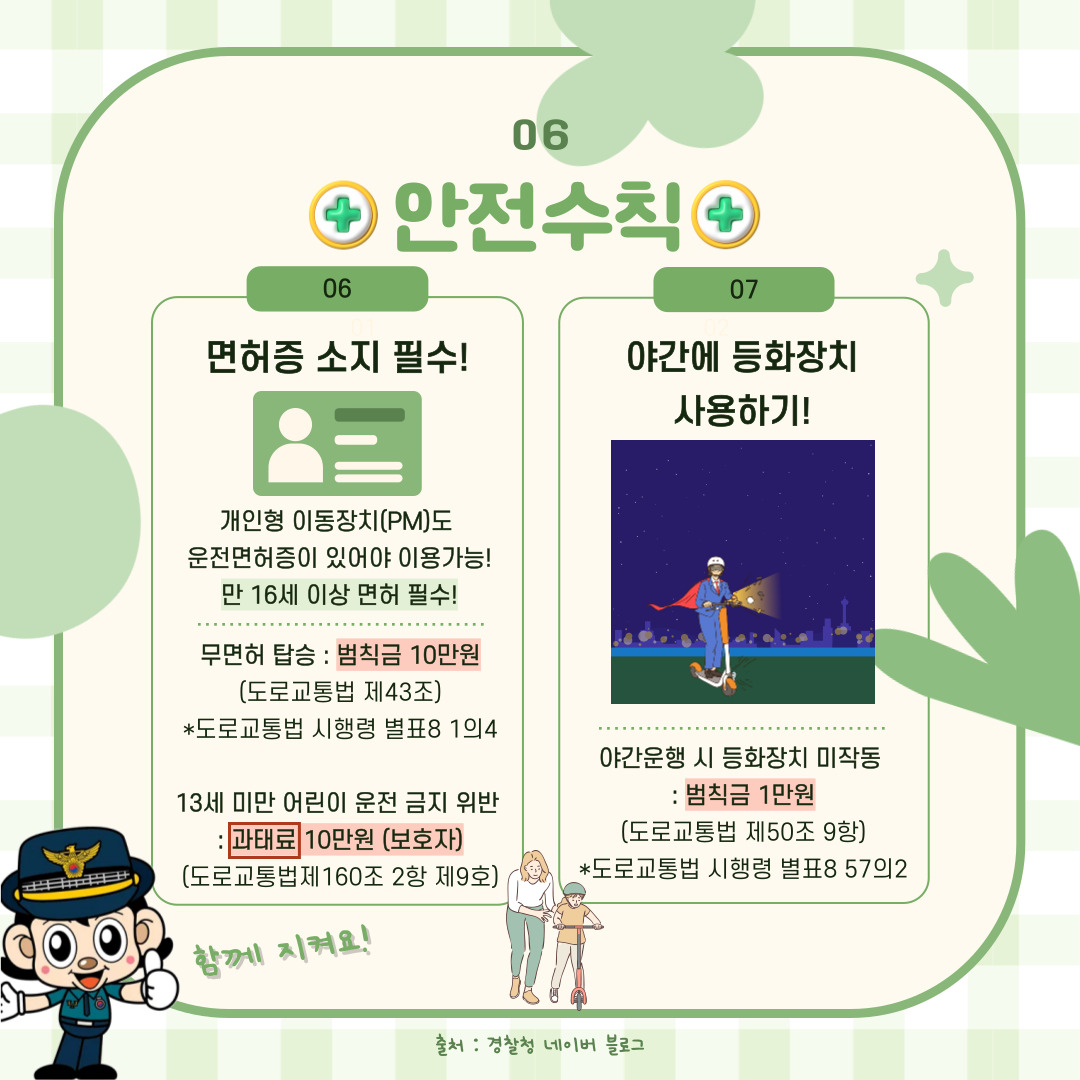 개인형 이동장치(PM)관련 카드뉴스(청년서포터즈 홍보단장 제작) 관련사진 7