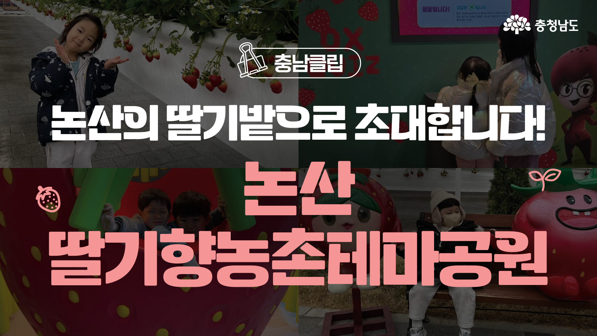 이번 주말에는 키즈카페 대신 딸기 테마파크 어떠세요?🍓