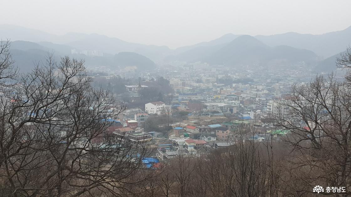 공산성에서 내려다 보이는 공주도심
