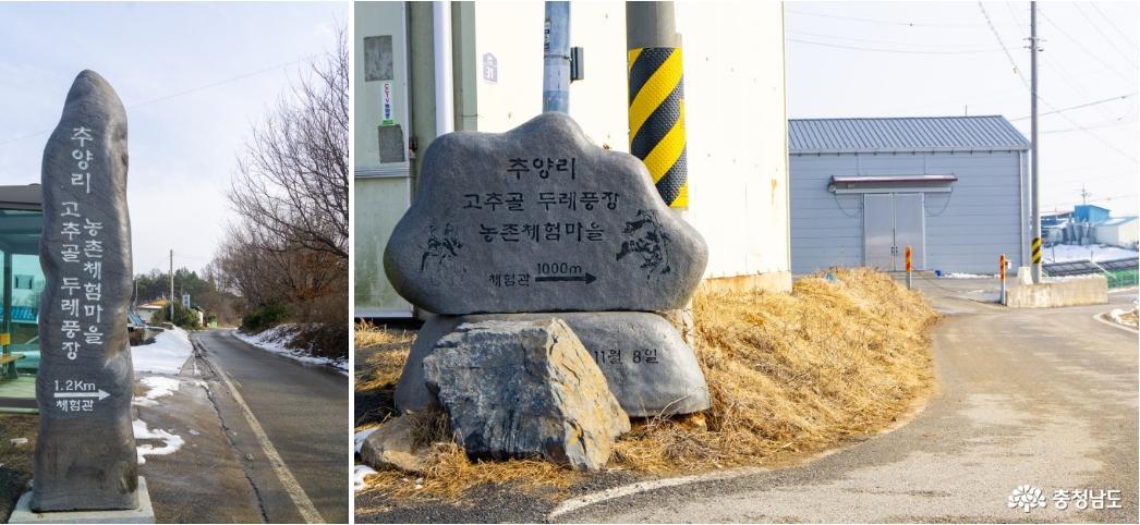 추양리 고추골 표지석