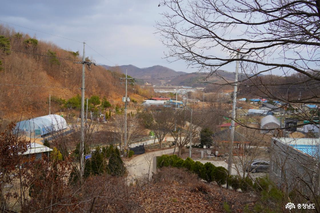 탄은 이정의 (추정) 묘소에서 바라본 마을 전경