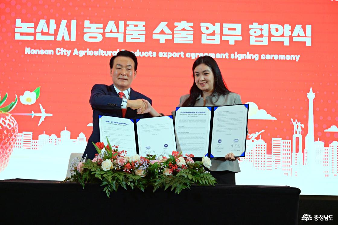 논산 청정딸기 세계로 수출 