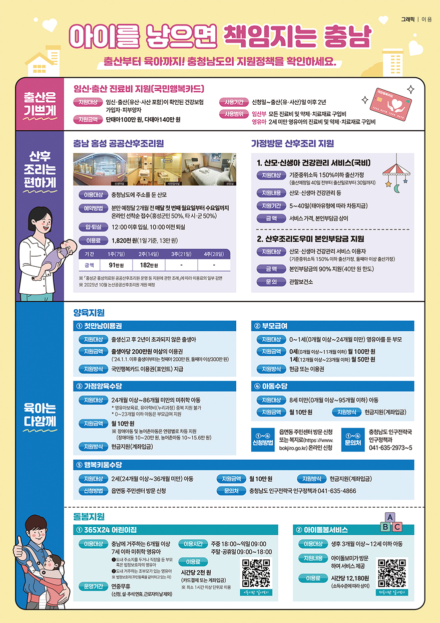 아이를 낳으면 책임지는 충남