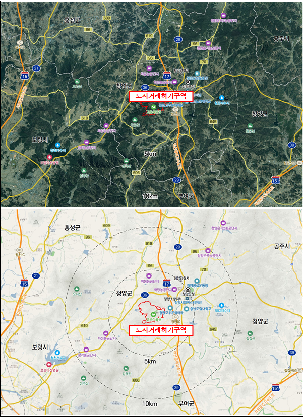 토지거래허가구역 지정(안) 위치도 토지거래허가구역